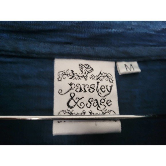 Parsley & Sage Womens Blue Cowl Neck Asymmetrical Tunic Top M - Picture 4 of 7